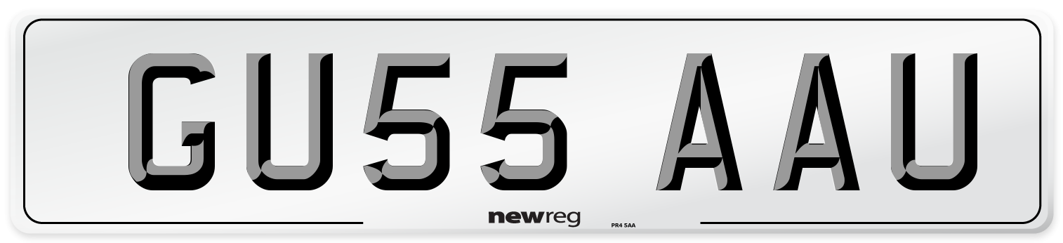 GU55 AAU Number Plate from New Reg